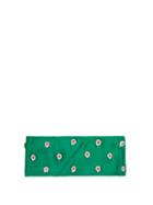 Matchesfashion.com Julia Clancey - Alice Teardrop Crystal Embellished Silk Headband - Womens - Green