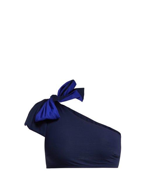 Matchesfashion.com Araks - Phoebe Bow Bikini Top - Womens - Blue Multi