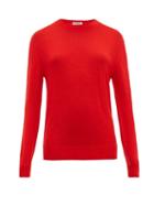 Matchesfashion.com Jil Sander - Round-neck Wool Sweater - Womens - Red