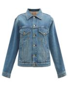 B Sides - Detachable Mohair-gilet Denim Jacket - Womens - Blue
