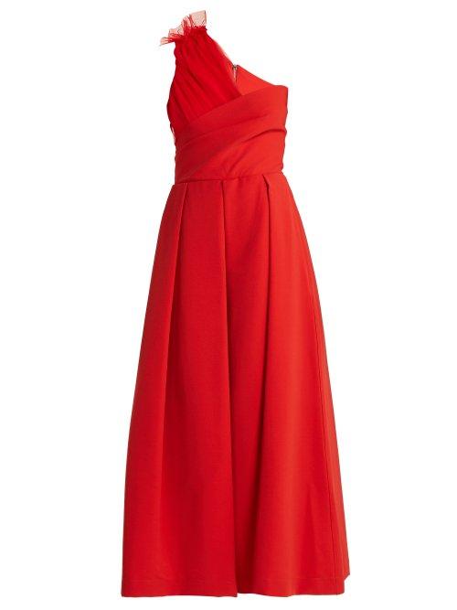 Matchesfashion.com Preen By Thornton Bregazzi - Edie Asymmetric Gown - Womens - Red