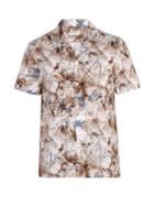 Matchesfashion.com Ditions M.r - Tahiti Print Short Sleeve Cotton Shirt - Mens - Blue Multi