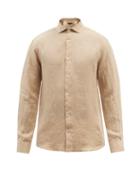 Mens Rtw Frescobol Carioca - Antonia Linen-canvas Shirt - Mens - Beige