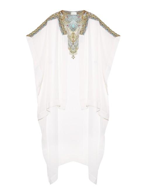 Camilla Embellished Motif-print Long Cover-up
