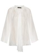 The Row Spira Drawstring-neck Silk Top