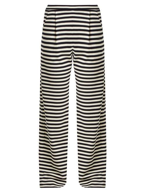 Matchesfashion.com Max Mara - Vito Trousers - Womens - Navy Stripe