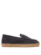 Matchesfashion.com Castaer - Nacho Suede Penny Loafer Espadrilles - Mens - Navy