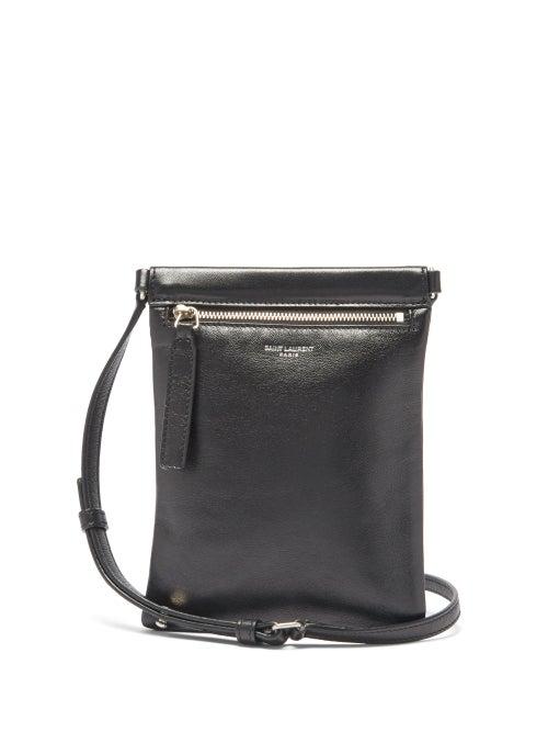 Matchesfashion.com Saint Laurent - Sid Leather Cross-body Bag - Mens - Black