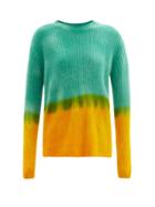 Matchesfashion.com The Elder Statesman - Dip Tie-dyed Cashmere Sweater - Womens - Green Multi