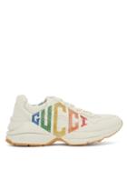 Matchesfashion.com Gucci - Rhyton Logo Low Top Leather Trainers - Womens - Ivory Multi
