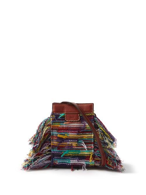Chlo - Edith Mini Recycled-cashmere Cross-body Bag - Womens - Multi