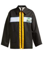 Matchesfashion.com Miu Miu - Logo Cat Print Jacket - Womens - Black Multi