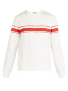 Matchesfashion.com A.p.c. - Robin Striped Crew Neck Cotton Sweatshirt - Mens - White Multi