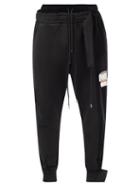 Mihara Yasuhiro - Combined Cotton-blend Jersey Track Pants - Mens - Black