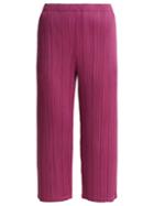 Pleats Please Issey Miyake Pleated Cropped Trousers