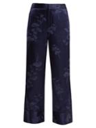 Mm6 Maison Margiela Floral-jacquard Satin Pyjama-style Trousers