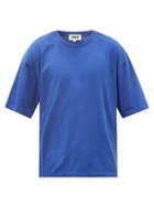 Ymc - Organic Cotton-jersey T-shirt - Mens - Blue