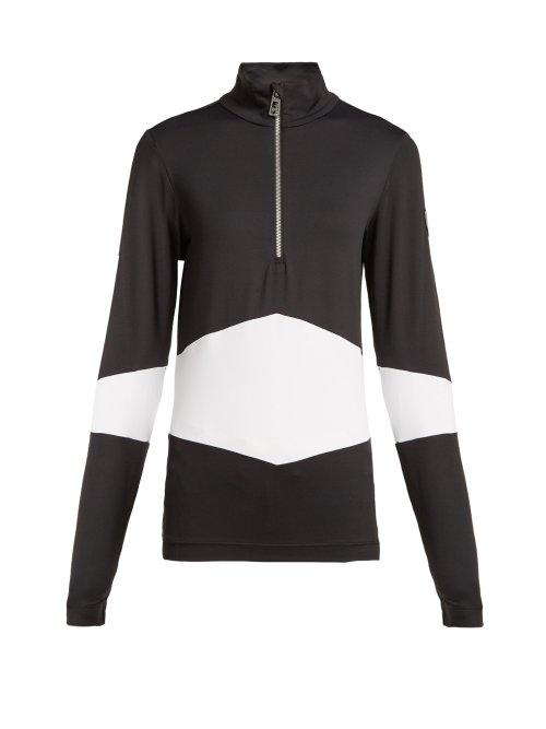 Matchesfashion.com Toni Sailer - Luna Half Zip Baselayer Top - Womens - Black White