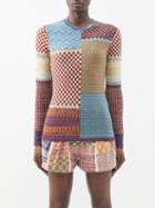 Ulla Johnson - Esma Patchwork Knit Top - Womens - White Multi