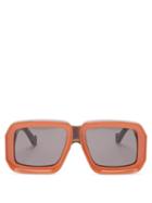 Ladies Accessories Loewe Paula's Ibiza - Oversized Square Tortoiseshell-acetate Sunglasses - Womens - Orange