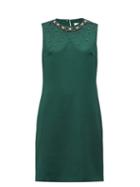 Matchesfashion.com Erdem - Rivanna Bow Appliqu Satin Dress - Womens - Green Multi