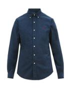 Matchesfashion.com Polo Ralph Lauren - Slim Fit Garment Dyed Cotton Oxford Shirt - Mens - Navy