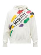Palm Angels - X Missoni Hooded Cotton-jersey Sweatshirt - Mens - White