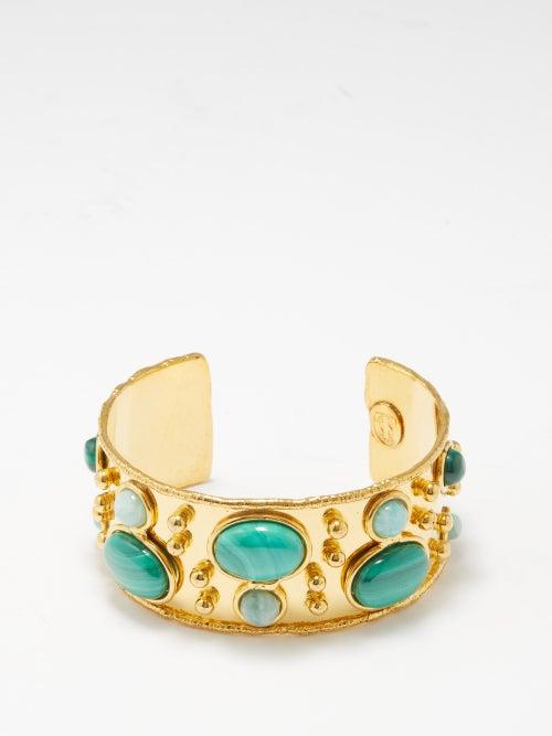 Sylvia Toledano - Byzantine Malachite & Brass Cuff - Womens - Green Multi