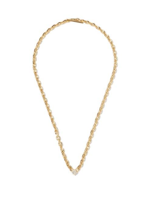Matchesfashion.com Lizzie Mandler - Diamond & 18kt Gold Choker - Womens - Yellow Gold