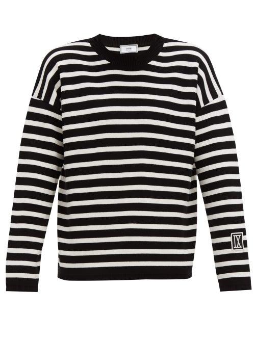 Matchesfashion.com Ami - Breton Striped Sweater - Mens - Black White