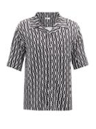 Matchesfashion.com Gmbh - Chain-print Cuban-collar Short-sleeved Shirt - Mens - Black White