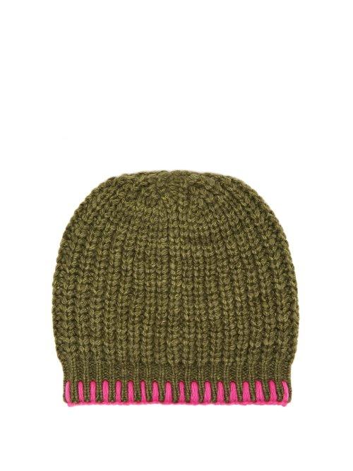 Matchesfashion.com The Elder Statesman - Mushroom Beanie Hat - Womens - Green Multi