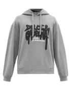 Dolce & Gabbana - Logo-print Jersey Hooded Sweatshirt - Mens - Grey