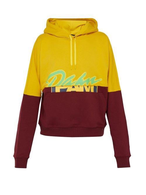 Matchesfashion.com P.a.m. - S.loops Halfway Contrast Panel Cotton Sweatshirt - Mens - Yellow Multi