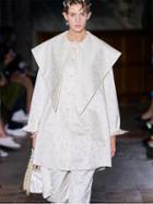 Simone Rocha - Exaggerated-collar Daisy-jacquard Shirt Dress - Womens - Cream