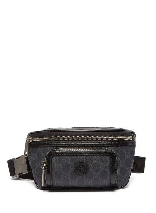 Gucci - Gg-supreme Canvas And Leather Cross-body Bag - Mens - Black