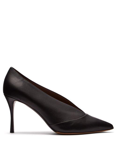 Matchesfashion.com Tabitha Simmons - Strike Pointed Toe Leather Pumps - Womens - Black