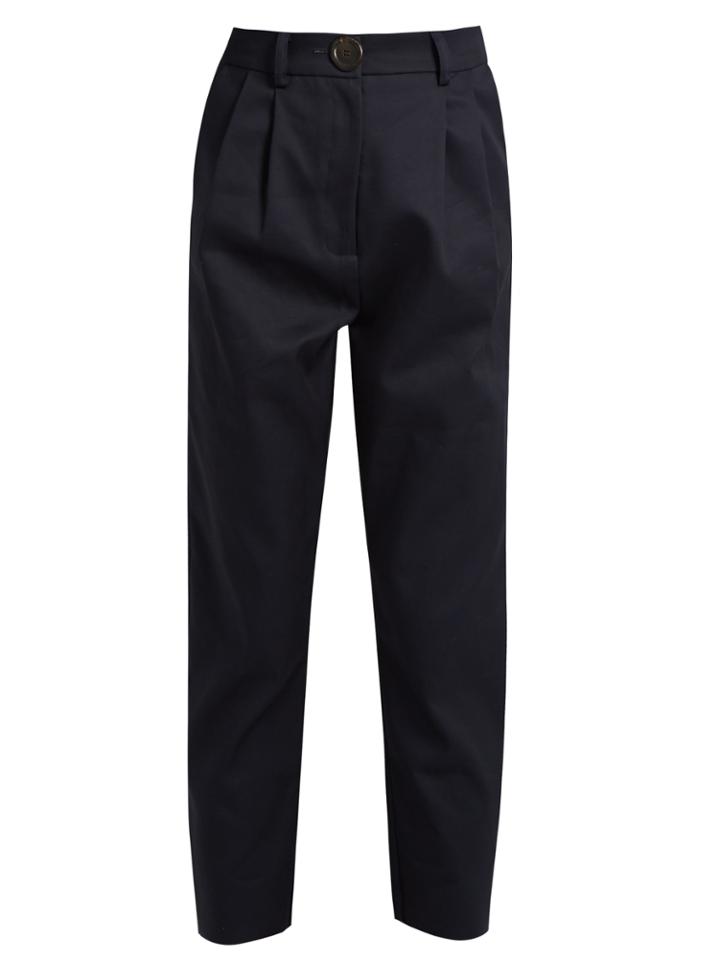 A.w.a.k.e. High-rise Cotton Cropped Chino Trousers