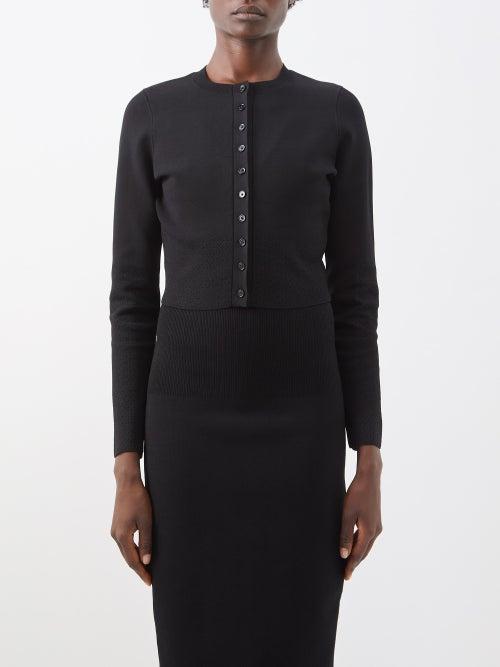 Victoria Beckham - Cropped Cardigan - Womens - Black