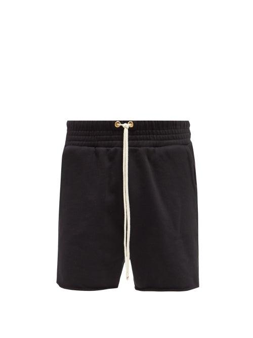 Mens Rtw Les Tien - Yacht Brushed-back Cotton Shorts - Mens - Black
