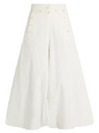 Chloé Button-front Wide-leg Denim Trousers