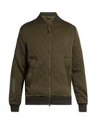 Adidas By Day One Tech Quilted Jersey Bomber Jacket