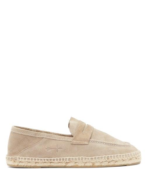 Matchesfashion.com Maneb - Hamptons Suede Espadrille Loafers - Mens - Light Brown
