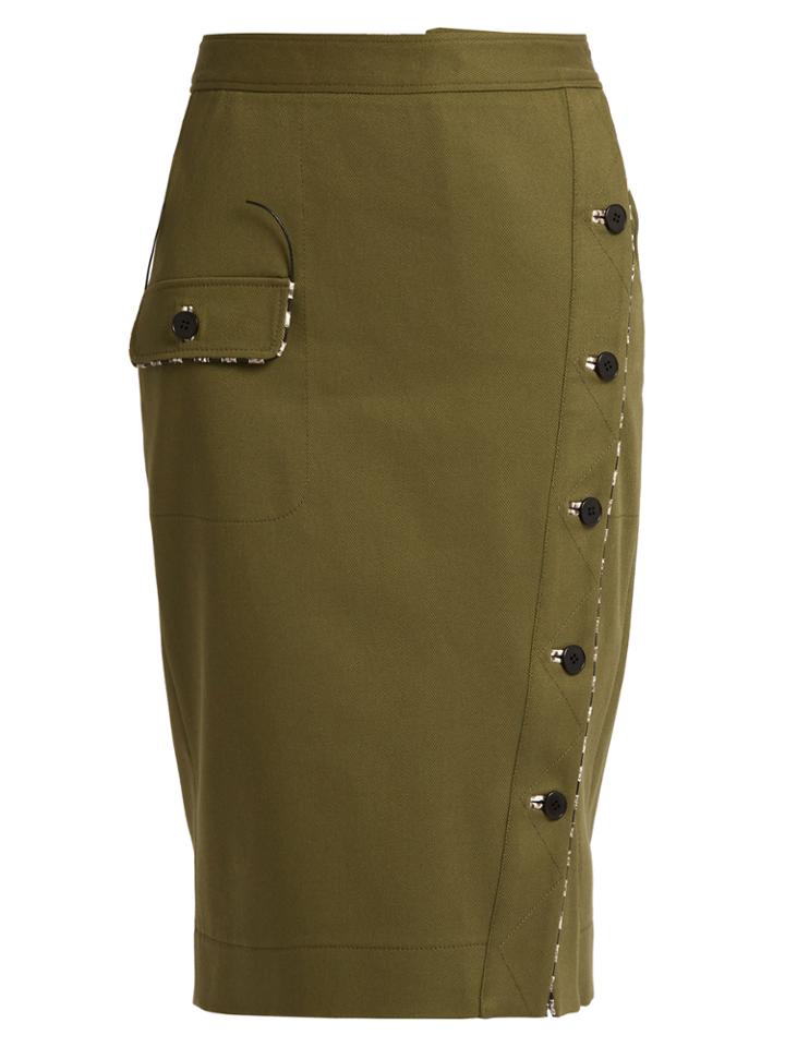 Altuzarra Curry Asymmetric-front Cotton-drill Skirt