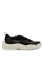 Matchesfashion.com Valentino - Bansi Panelled Leather Trainers - Mens - Black