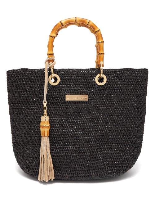 Matchesfashion.com Heidi Klein - Savannah Bay Mini Raffia Bag - Womens - Black