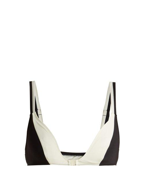 Matchesfashion.com Solid & Striped - The Nora Bikini Top - Womens - Black Multi