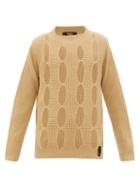 Matchesfashion.com Fendi - Cut-out Cashmere Sweater - Mens - Yellow