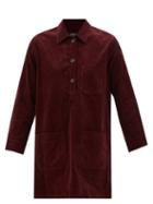 A.p.c. - Aurelia Cotton-corduroy Mini Shirt Dress - Womens - Burgundy