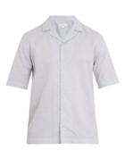 Sunspel Short-sleeved Cotton-blend Shirt
